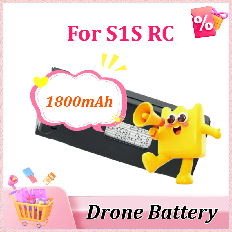 Drone S1S Rc Quadcopter - 3.7V 1800mAh Upgraded Replacement Battery for