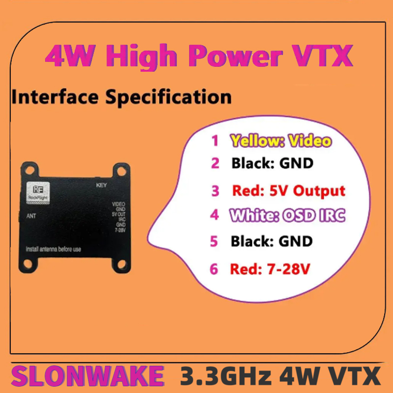 SLONWAKE FPV 3.3G 16CH 4000mW  - Rc Transmitter recensie en prijs