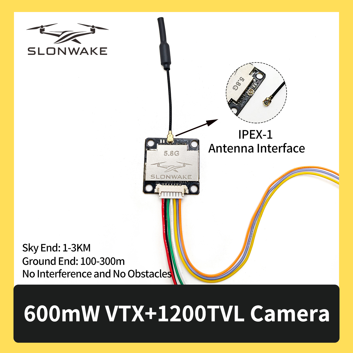 SLONWAKE 5.8G 600mW 7-24V FPV  - Drone Rc Airplane recensie en prijs