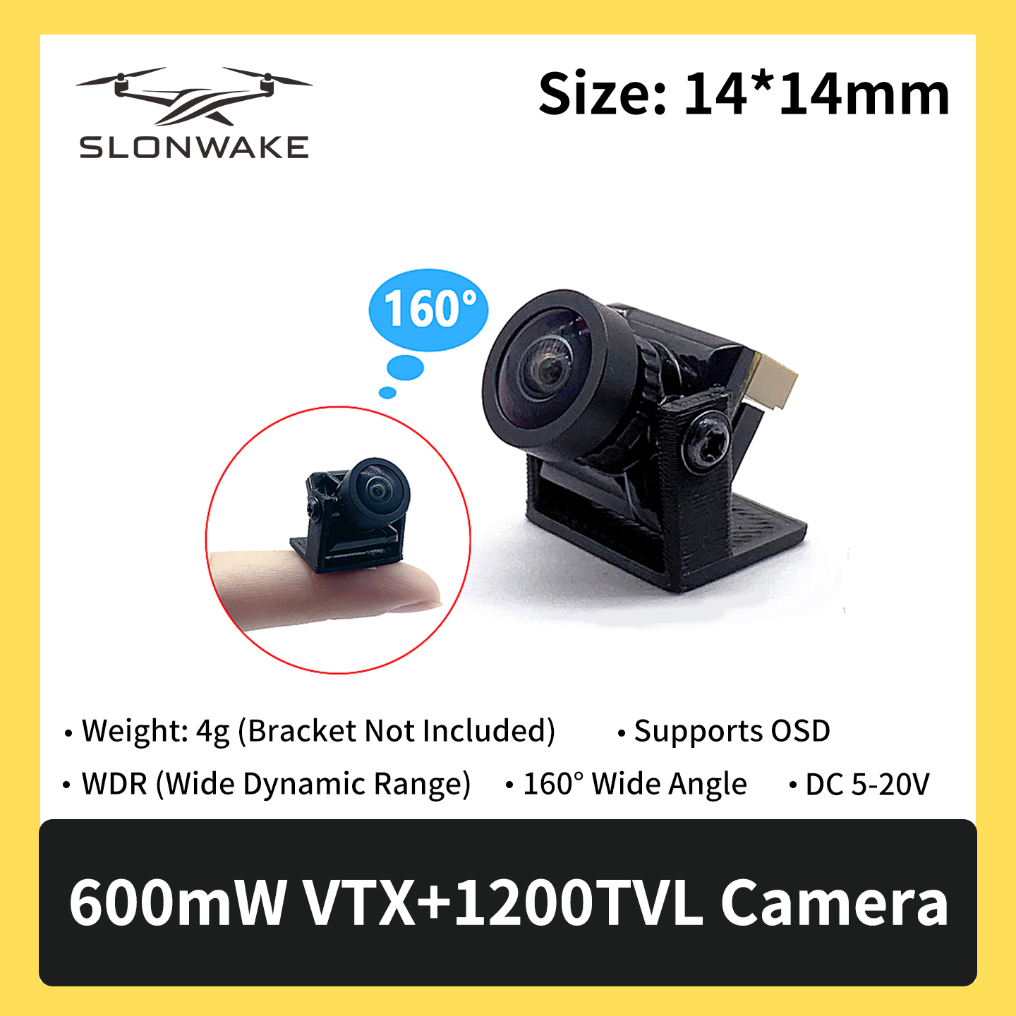 SLONWAKE 5.8G 600mW 7-24V FPV  - Drone Rc Airplane recensie en prijs