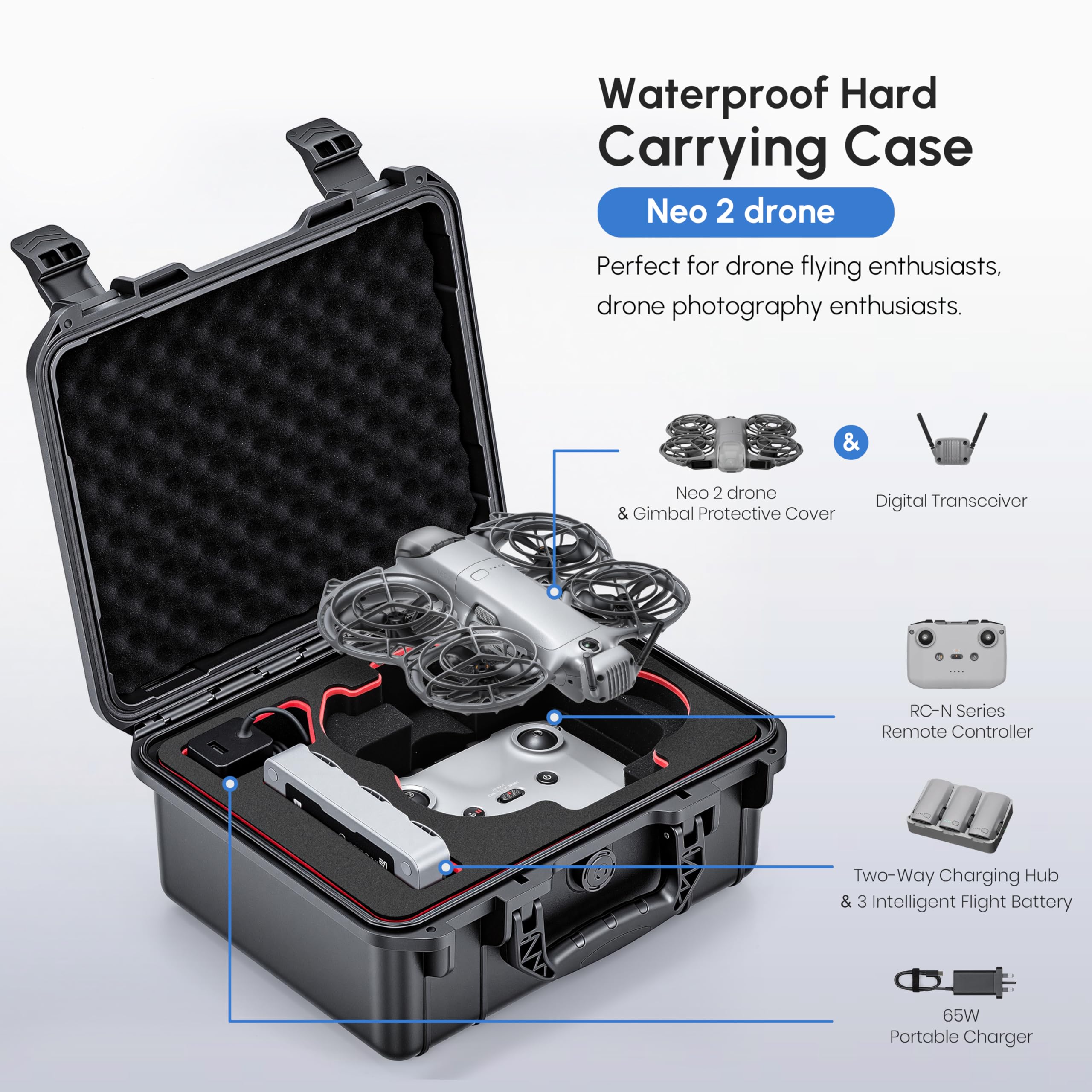 NEO 2 Case,Waterproof Hard Car - Drone Neo Rc recensie en prijs