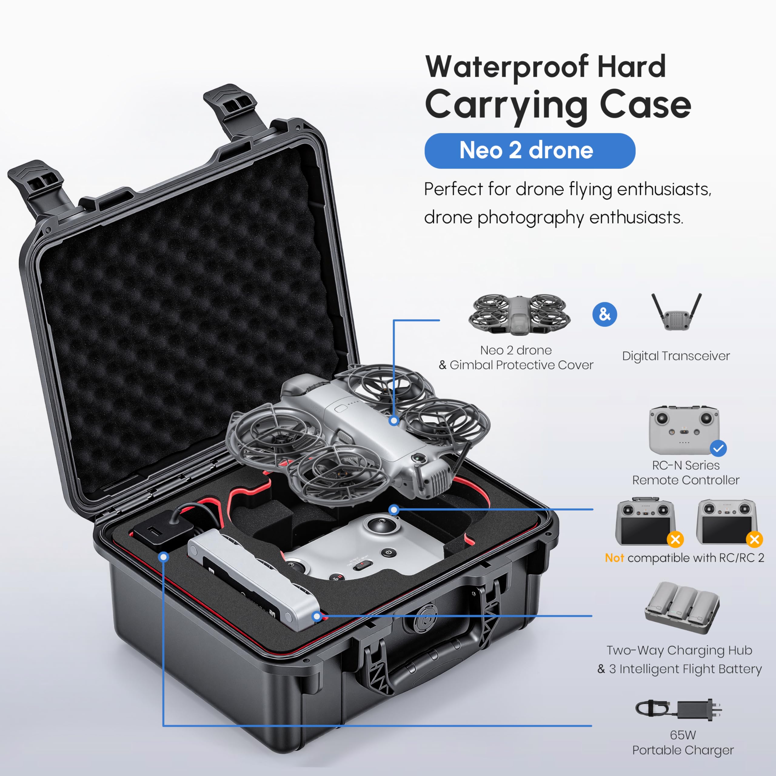 Waterproof Hard Carrying Case  - Drone Neo Rc recensie en prijs