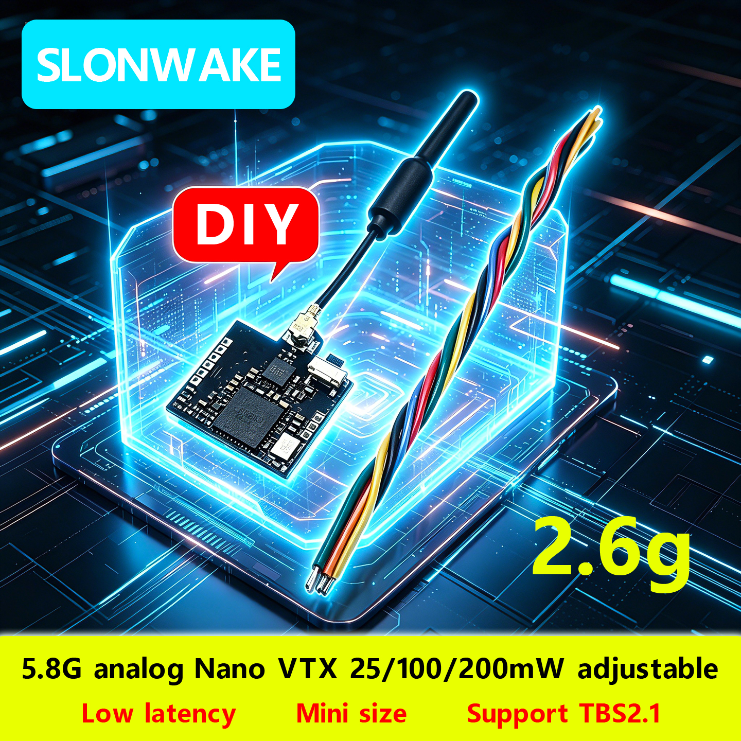 SLONWAKE Nano 5.8G 48CH 200mW  - Drone Rc Airplane recensie en prijs