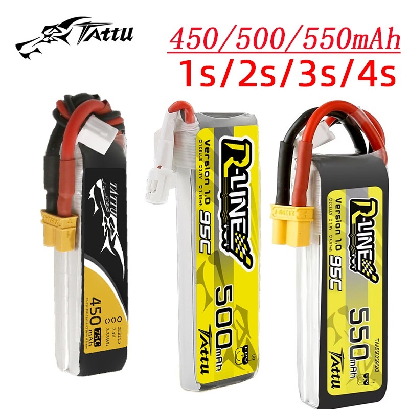 3Pcs NEW TATTU 450/500/550mAh  - Nano Quad Fpv recensie en prijs