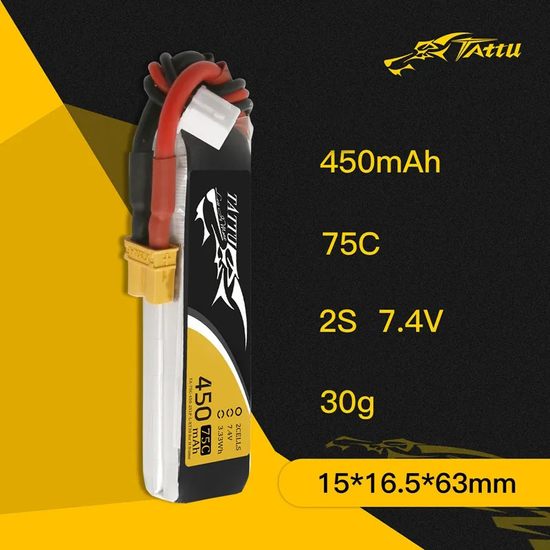 3Pcs NEW TATTU 450/500/550mAh  - Nano Quad Fpv recensie en prijs