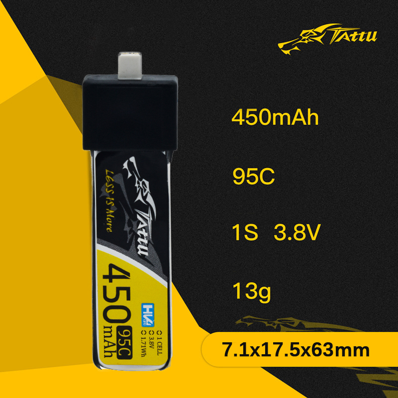 3Pcs NEW TATTU 450/500/550mAh  - Nano Quad Fpv recensie en prijs