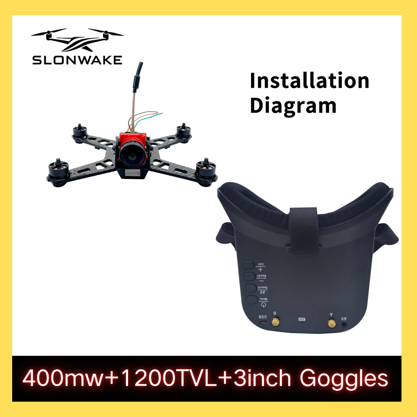 SLONWAKE 5.8G 48CH FPV 400mw V - Drone Rc Airplane recensie en prijs