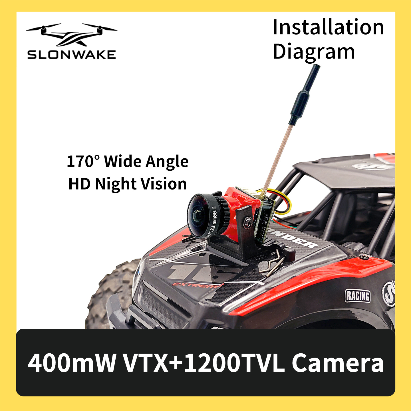 SLONWAKE 5.8G 48CH FPV 400mw V - Drone Rc Airplane recensie en prijs