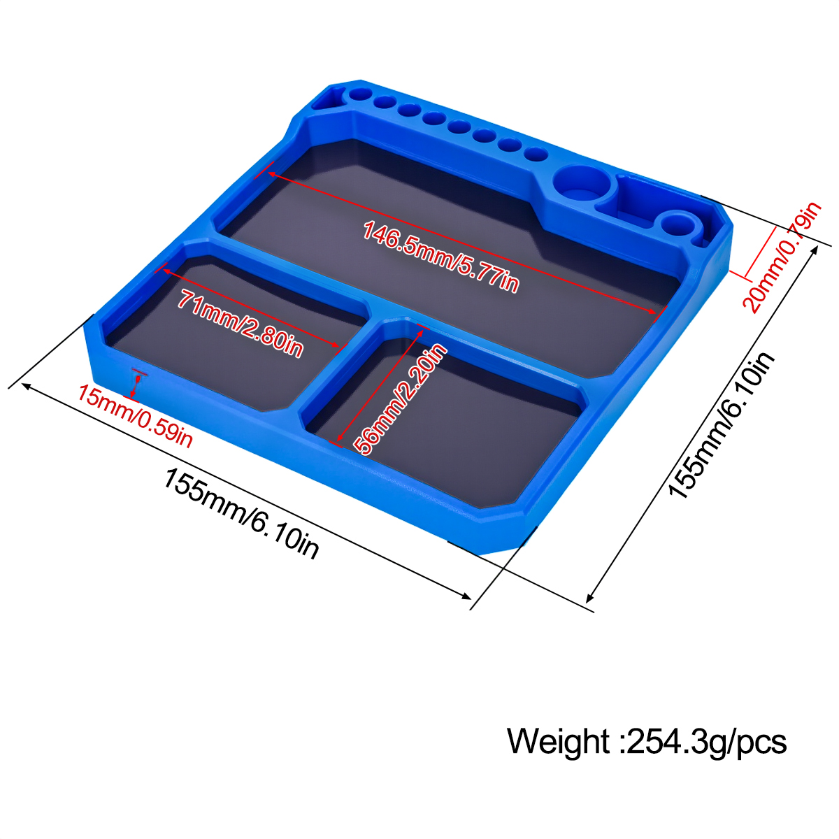 1Pcs Silicone Parts Tray with  - Drone Rc Boat recensie en prijs