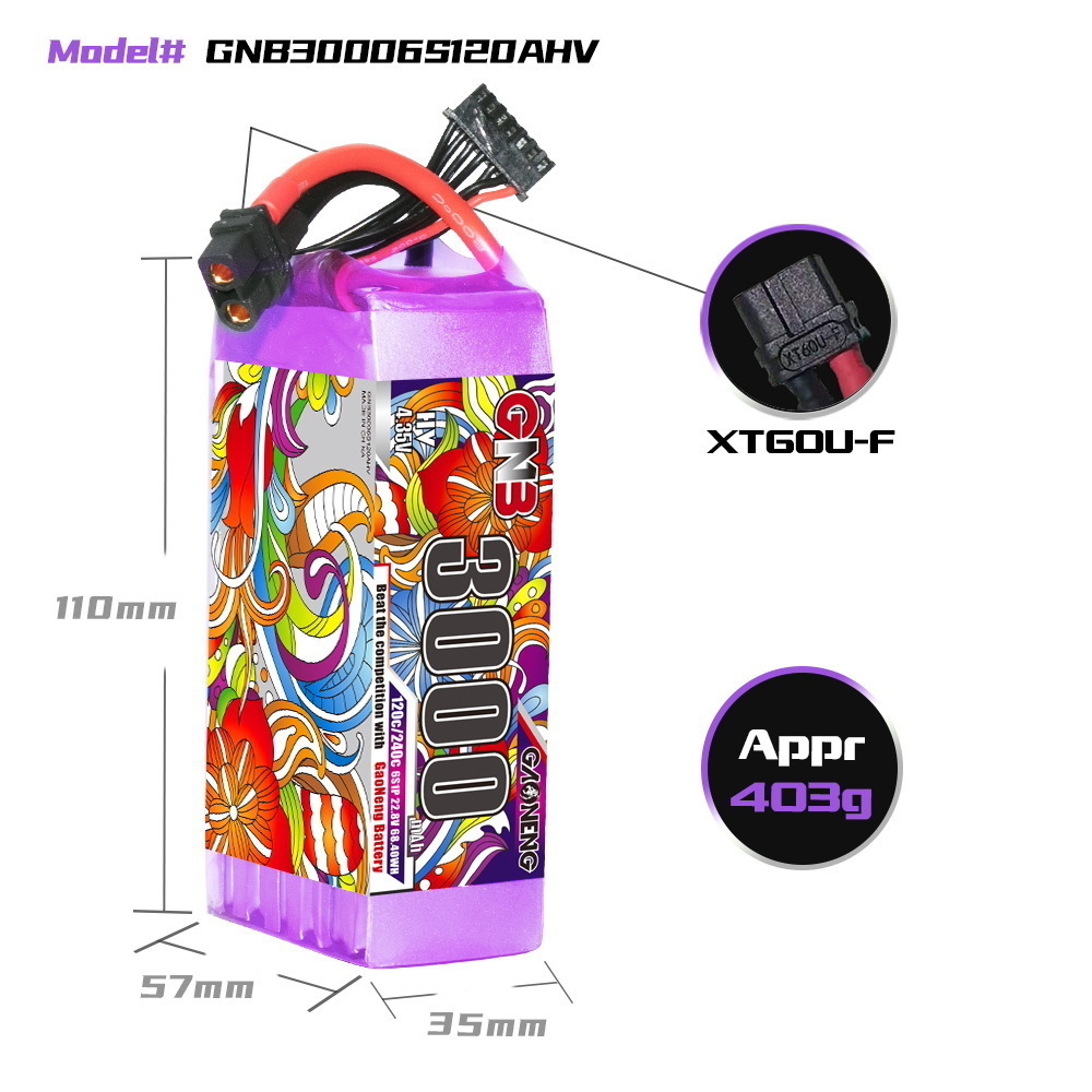 GNB Lipo Battery 6S 22.8V 3000 - Drone Rc Boat recensie en prijs